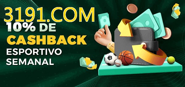 10% de bônus de cashback na 3191.COM